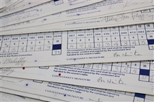 Fifty-Seven (57) 1989 Bank of Boston Classic Official Used Scorecards - 13 Major Winners