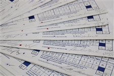 Fifty (50) 1989 Bank of Boston Classic official Used Scorecards
