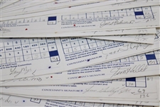 One-Hundred (100) 1989 Bank of Boston Classic official Used Scorecards - 8 Major Winners