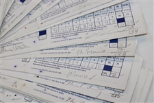 One-Hundred (100) 1989 Bank of Boston Classic official Used Scorecards - 8 Major Winners