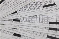 Fifty-Five (55) 1995 BellSouth Senior Classic official Used Scorecards - 8 Major Winners
