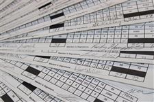 Fifty-Five (55) 1995 BellSouth Senior Classic official Used Scorecards - 8 Major Winners