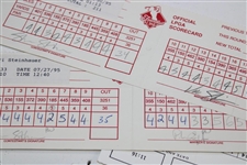 Seventeen (17) 1995 Mercedes Championship Official Used Scorecards inc. Lehman