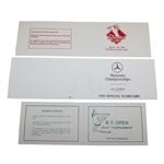 Seventeen (17) 1995 Mercedes Championship Official Used Scorecards inc. Lehman