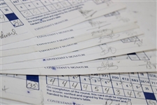 Sixty-Four (64) 1989 Bank of Boston Classic official Used Scorecards - 2 Major Winners