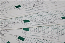 One-Hundred Three (103) 1994 Southwestern Bell Classic Official Used Scorecards - 11 Major Winners