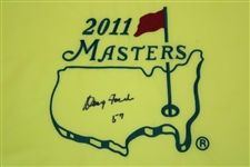 Doug Ford Signed 2011 Masters Embroidered Flag with '57' JSA ALOA