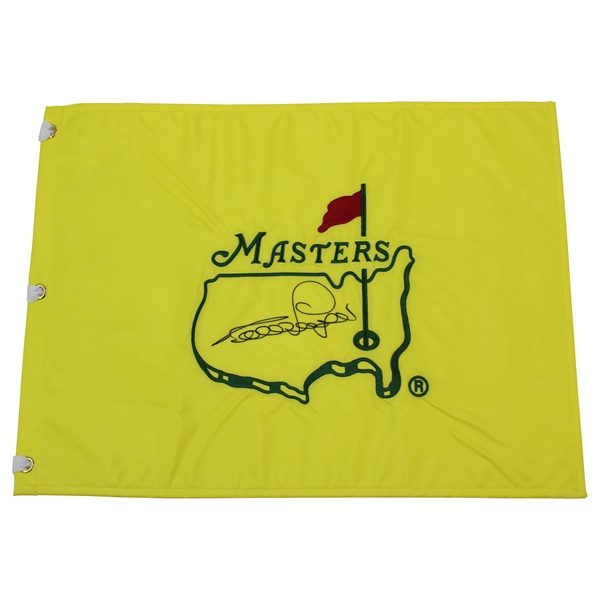 Bernhard Langer Signed Undated Masters Embroidered Flag JSA ALOA