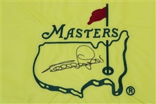 Bernhard Langer Signed Undated Masters Embroidered Flag JSA ALOA