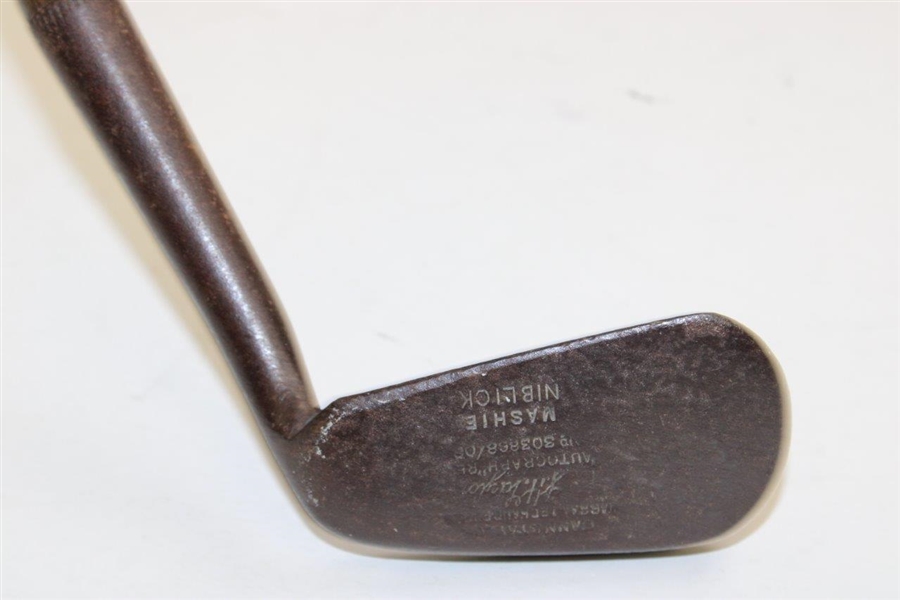 JH Taylor Cann & Taylor Warranted Hand Forged Mashie Niblick w/ Shaft Stamp