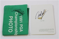 John Daly Signed 1991 PGA at Crooked Stick Armband & Scorecard JSA ALOA
