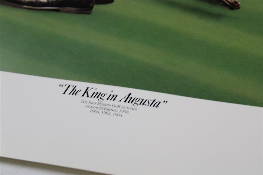 Arnold Palmer Signed 'The King At Augusta' LE Alan Zuniga Poster #1861/1964 JSA #R13471