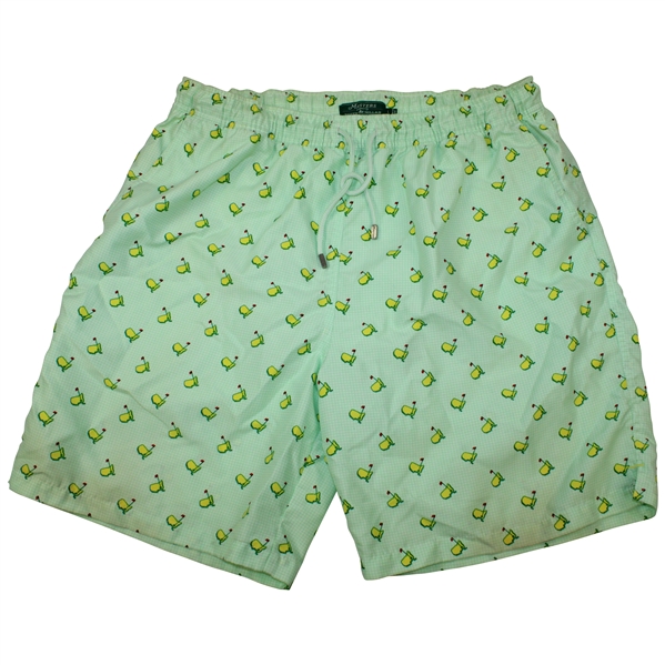 Masters Tournament Logo Peter Millar Lt Green Swimsuit - Large