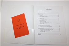 Seven (7) Masters Tournament Handbooks - Each with Safety Emergency Reporting Security Cards