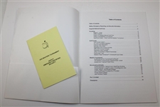 Seven (7) Masters Tournament Handbooks - Each with Safety Emergency Reporting Security Cards
