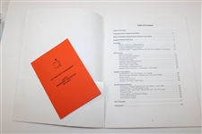 Seven (7) Masters Tournament Handbooks - Each with Safety Emergency Reporting Security Cards