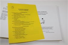 Four (4) Augusta National GC General Info Booklets with 2002 Masters Emergency Manual