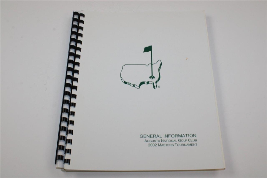 Four (4) Augusta National GC General Info Booklets with 2002 Masters Emergency Manual