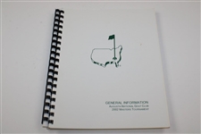 Four (4) Augusta National GC General Info Booklets with 2002 Masters Emergency Manual