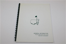 Four (4) Augusta National GC General Info Booklets with 2002 Masters Emergency Manual