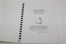 Four (4) Augusta National GC General Info Booklets with 2002 Masters Emergency Manual