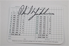 Phil Mickelson Signed 2004 Masters Embroidered Flag & ANGC Scorecard JSA ALOA
