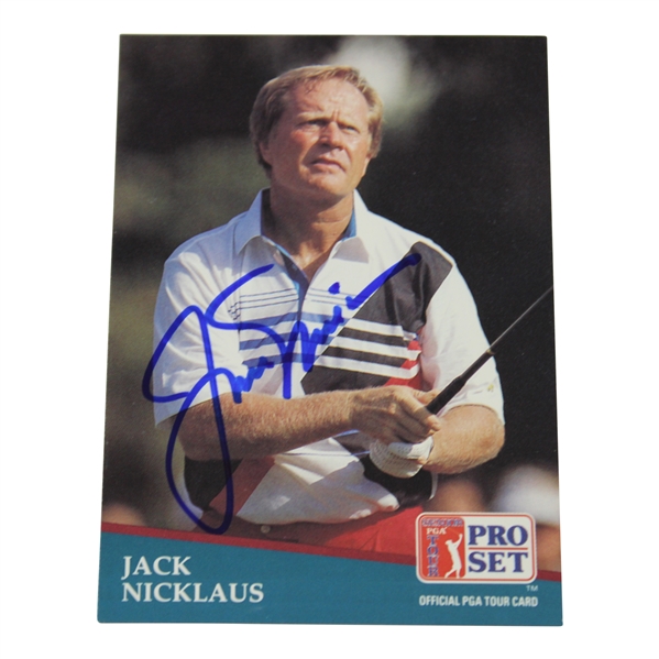Jack Nicklaus Signed 1991 Senior PGA Tour Pro Set Golf Card JSA ALOA