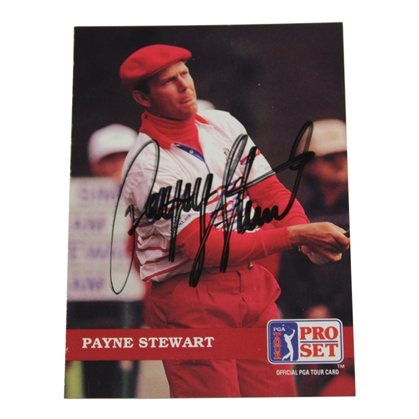 Payne Stewart Signed 1992 PGA Tour Pro Set Golf Card JSA #B75890