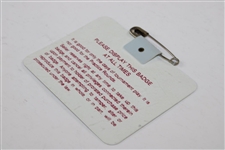 1986 Masters Tournament SERIES Badge #X15599 - Jack Nicklaus Winner