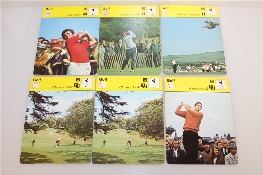 Twenty-One Assorted Golf 'Broadcasters' Cards