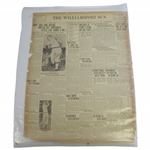 1930 Bobby Jones Wins Amateur Williamsport Sun Newspaper Page - Sept. 27, 1930