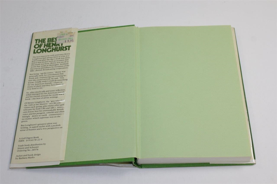 The Best of Henry Longhurst' 1978 Book Compiled & Edited by Mark Wilson with Ken Bowden