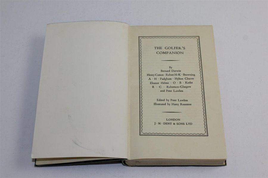 1937 'The Golfer's Companion' Book by Lawless