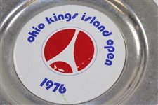1976 Ohio Kings Island Open Pewter with Porcelain Plate