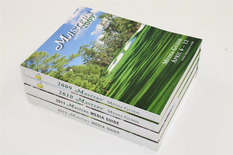 Four (4) Masters Tournament Media Guides - Not Available To Public - 2009-2011 & 2013