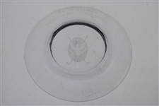 1977 USSGA Midwest Seniors Inv. Tournament Tiffany & Co. Crystal Golf Trophy Plate