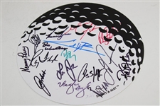 Four (4) Multi-Signed PGA Golf Ball Placemats JSA ALOA