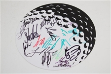 Four (4) Multi-Signed PGA Golf Ball Placemats JSA ALOA