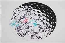 Four (4) Multi-Signed PGA Golf Ball Placemats JSA ALOA