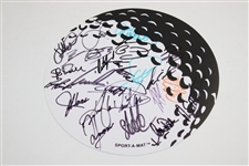 Four (4) Multi-Signed PGA Golf Ball Placemats JSA ALOA