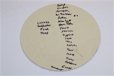 Four (4) Multi-Signed PGA Golf Ball Placemats JSA ALOA