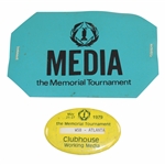 1979 The Memorial Tournament Media Arm Band & Clubhouse Working Media Badge