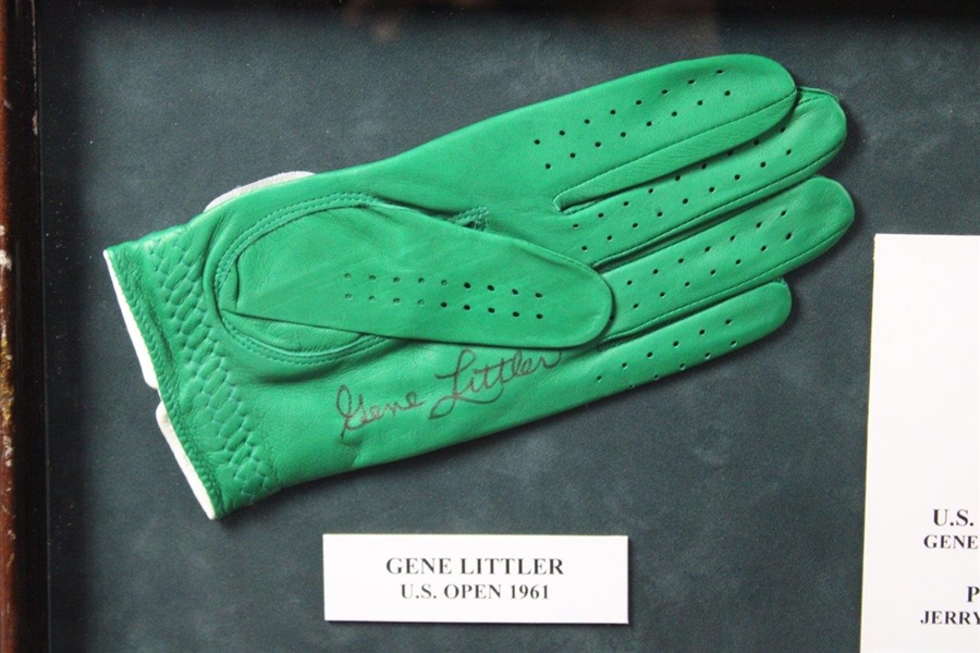 Palmer, Barber, Littler & Player Signed Golf Gloves Display - 1961 Major Champs - Framed JSA ALOA