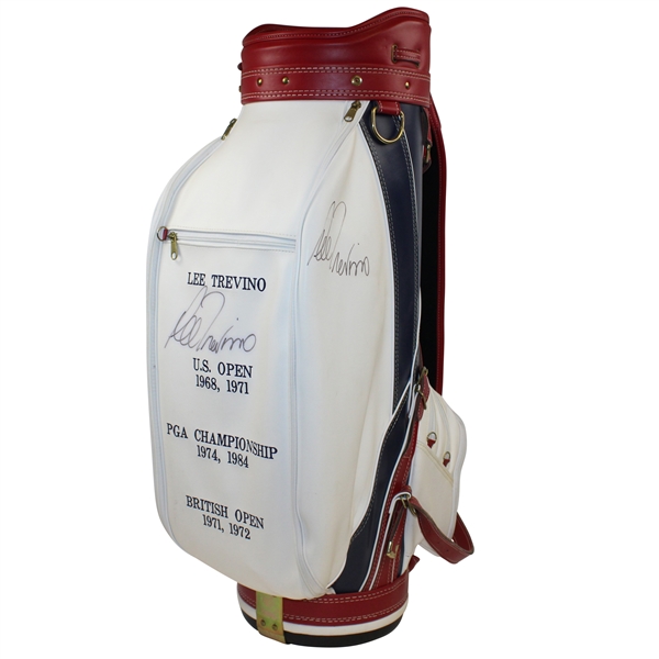 Lee Trevino 3x Signed Major Championships Winner Commemorative Full Size Golf Bag JSA ALOA