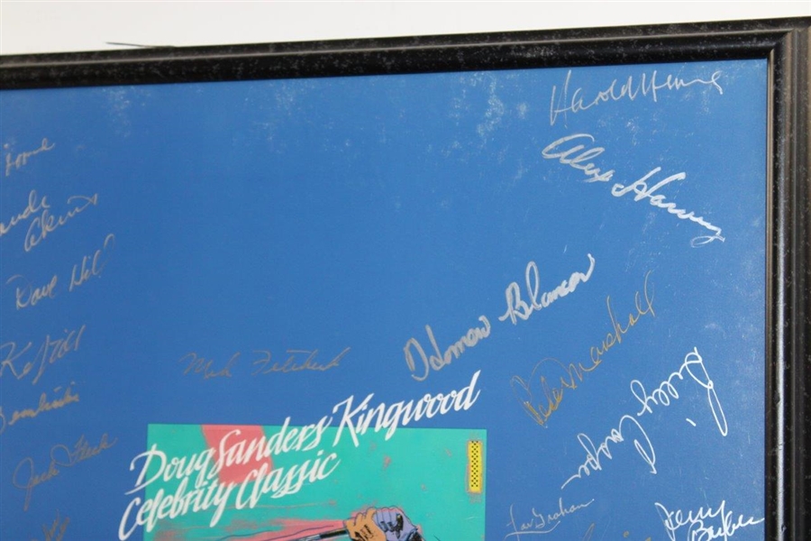Multi-Signed 1988 Doug Sanders Kingwood Celebrity Classic Matted Poster JSA ALOA