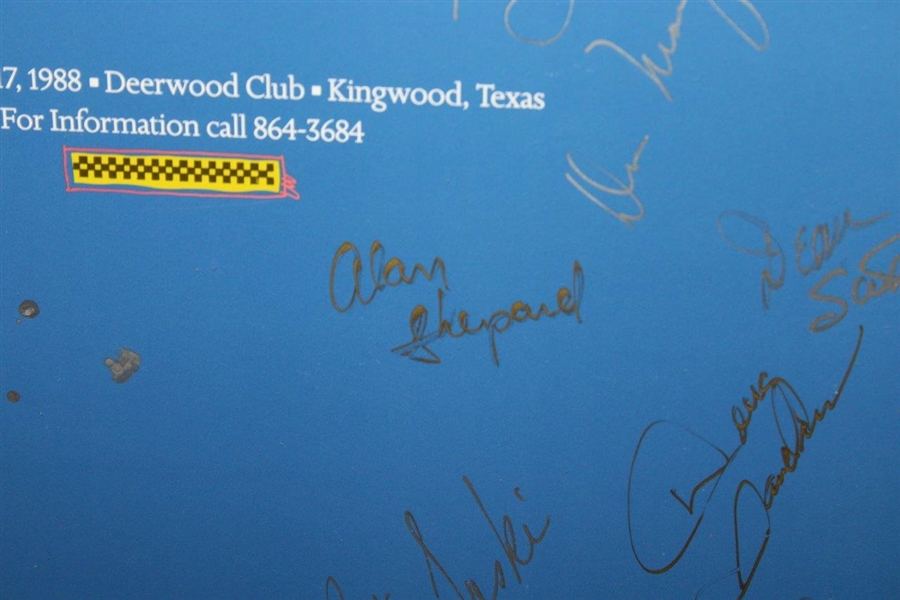 Multi-Signed 1988 Doug Sanders Kingwood Celebrity Classic Matted Poster JSA ALOA