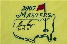 Gary Player Signed 2007 Masters Embroidered Flag with Years Won JSA ALOA