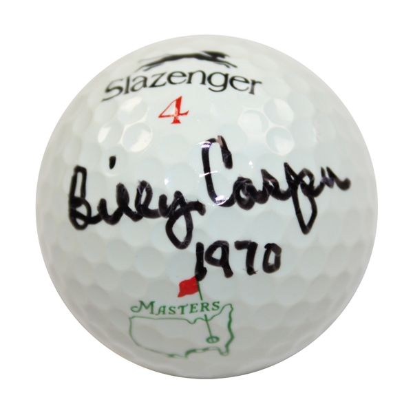Billy Casper Signed Slazenger Masters Logo Golf Ball with '1970' JSA ALOA
