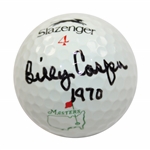 Billy Casper Signed Slazenger Masters Logo Golf Ball with 1970 JSA ALOA