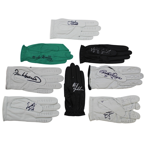 Spieth, Langer, Mickelson & Five (5) other Masters Champions Signed Golf Gloves JSA ALOA